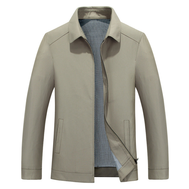 Men's solid color lapel jacket