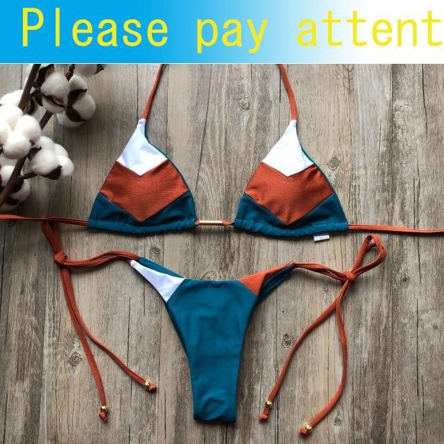 Sexy HalTer SWiMSUiT WoMen THong Micro Bikini PUSH UP