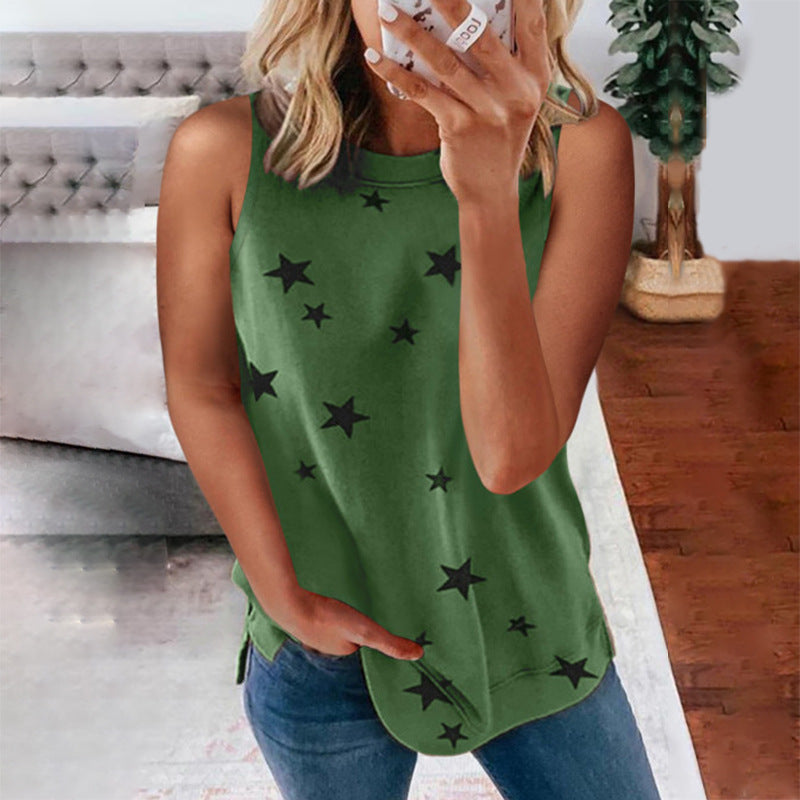 Women's Clothing Printed Sleeveless Pullover