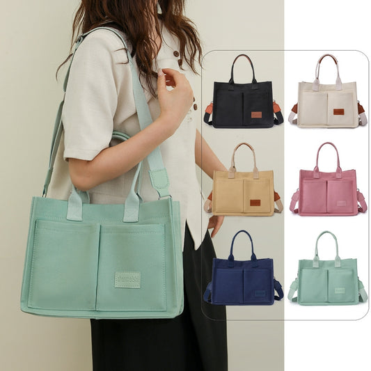 New Women's Canvas Bags Casual Retro Portable Large Capacity Multi-layer Bag