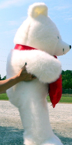 American Made Giant White Teddy Bear Holding I Love You Heart Pillow