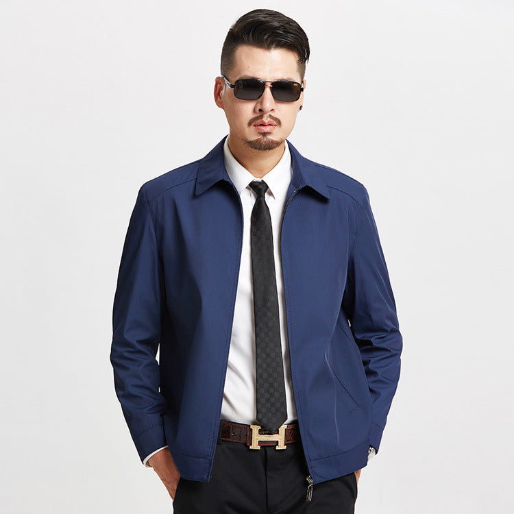 Men's solid color lapel jacket