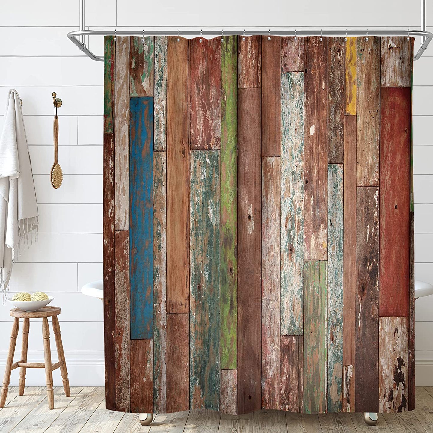 Punch-free Bathroom Mildew-proof Shower Curtain