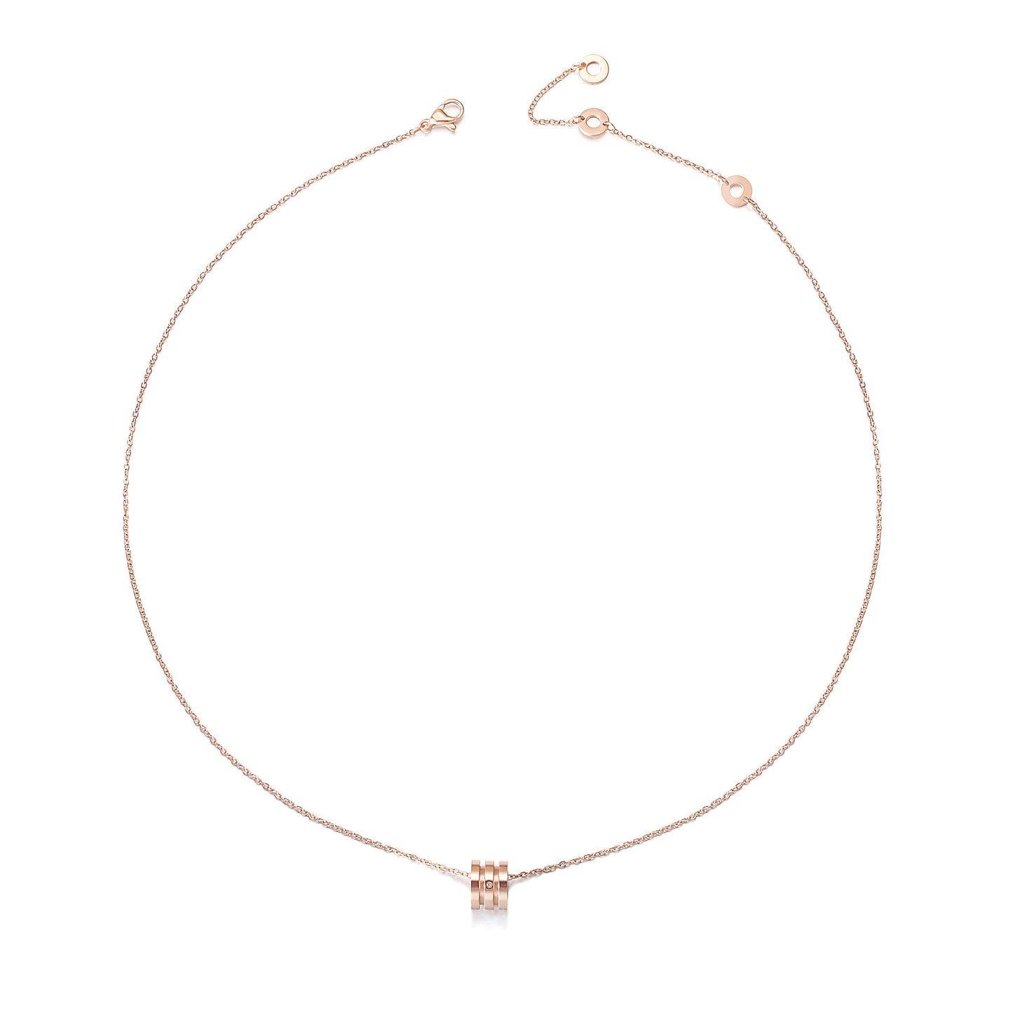 ZERO CZ ROSE GOLD NECKLACE