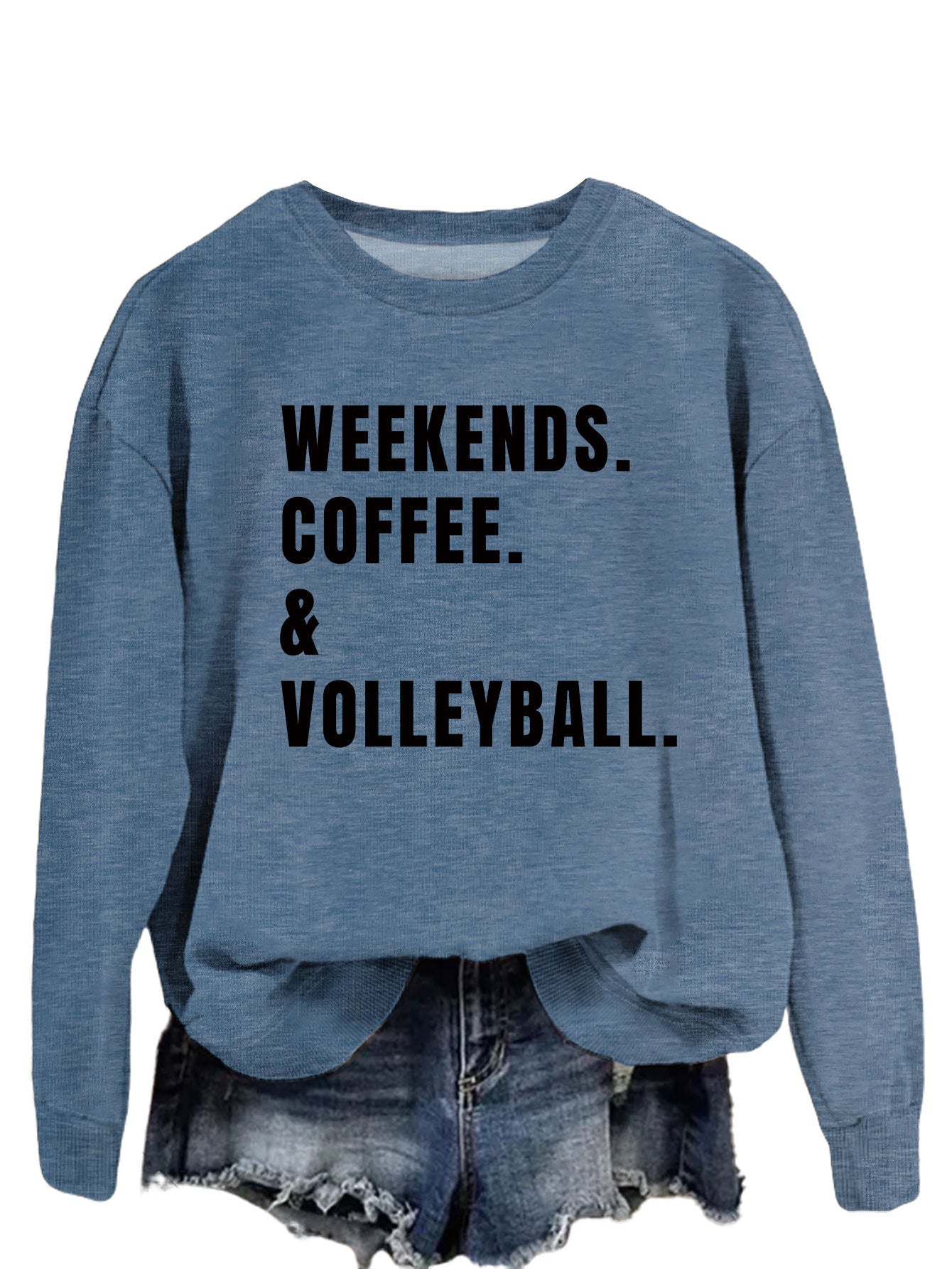 Women's Simple Round Neck Long Sleeve Loose Sweatshirt