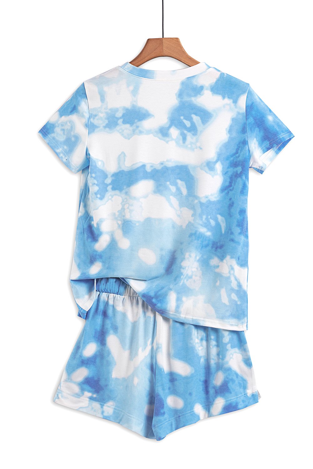 Sky Blue Tie Dye Short Lounge Set