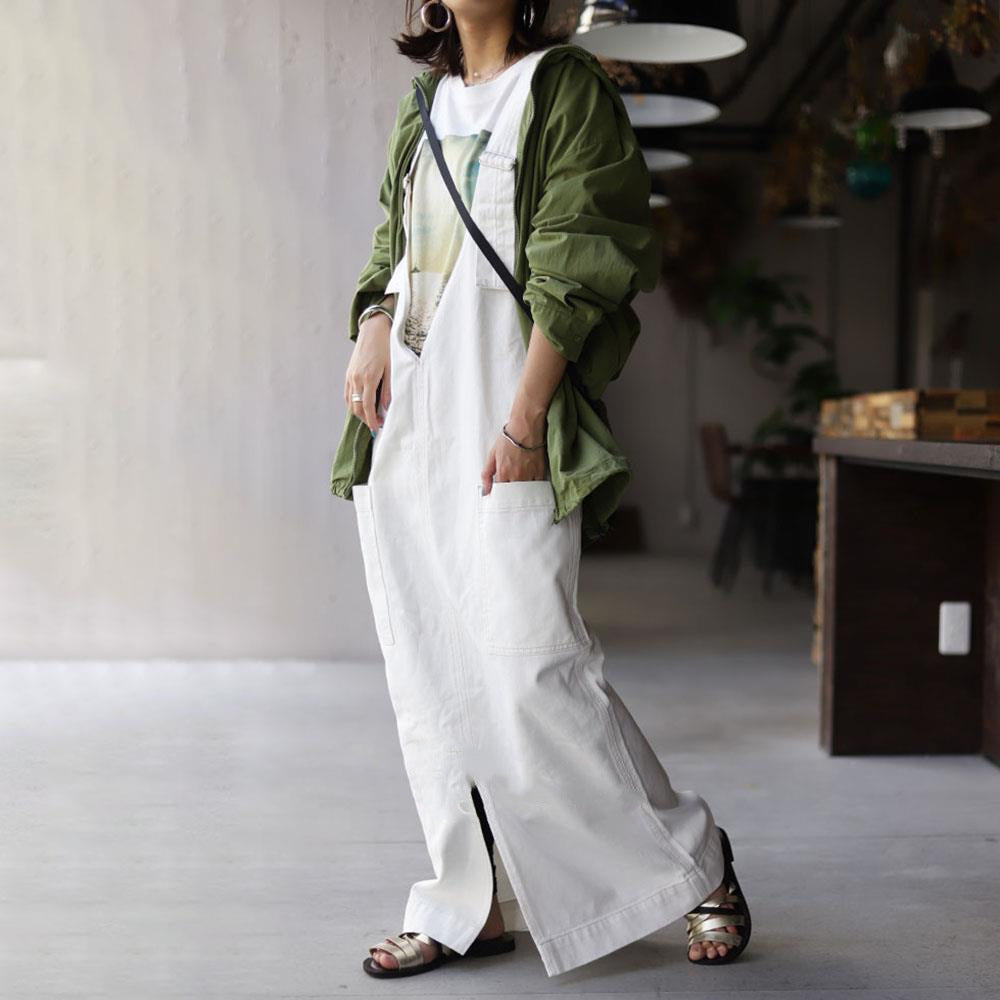 Japanese Spring And Autumn Idle Style High Waist Super Loose Wide Leg One-piece Suspender Skirt