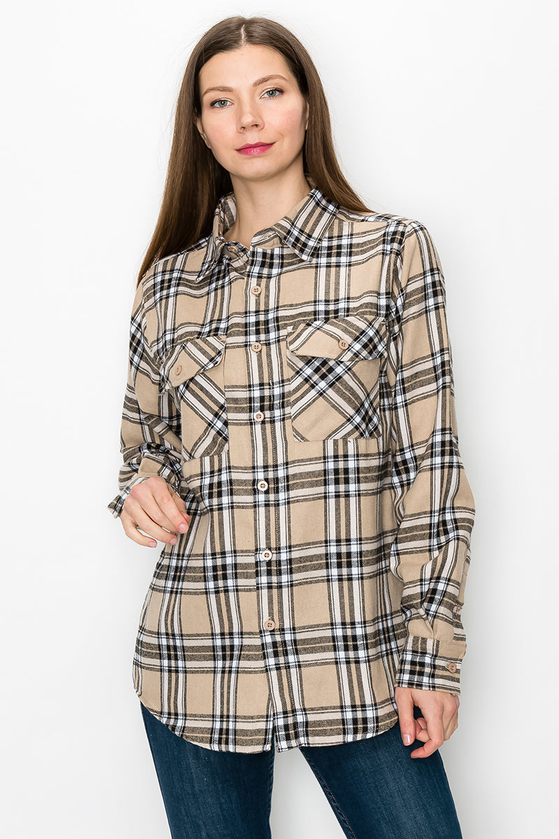 Oversize Boyfriend Plaid Checkered Flannel