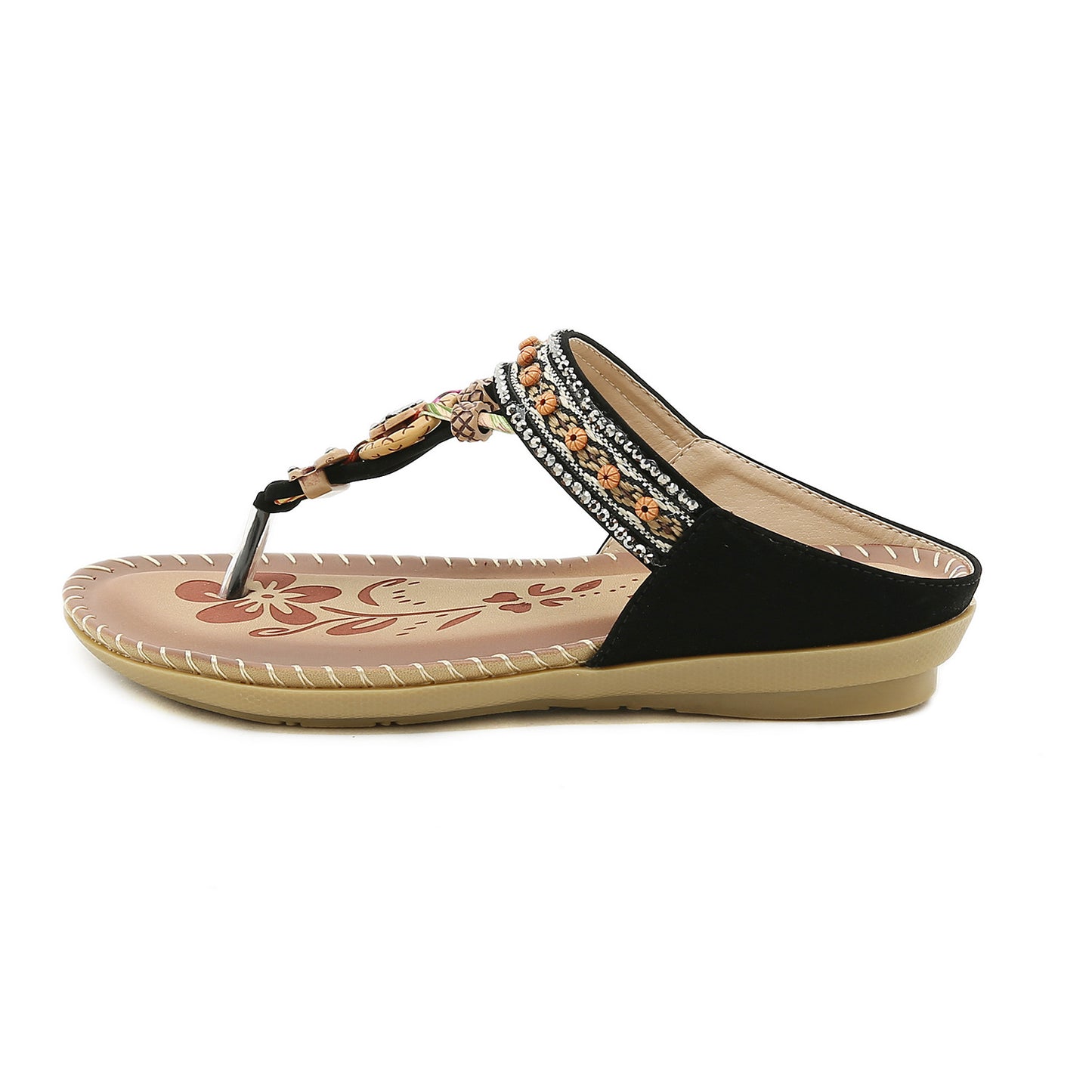 Women's Bohemian Ethnic Set Toe Flat Sandals