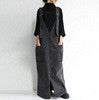 Japanese Spring And Autumn Idle Style High Waist Super Loose Wide Leg One-piece Suspender Skirt