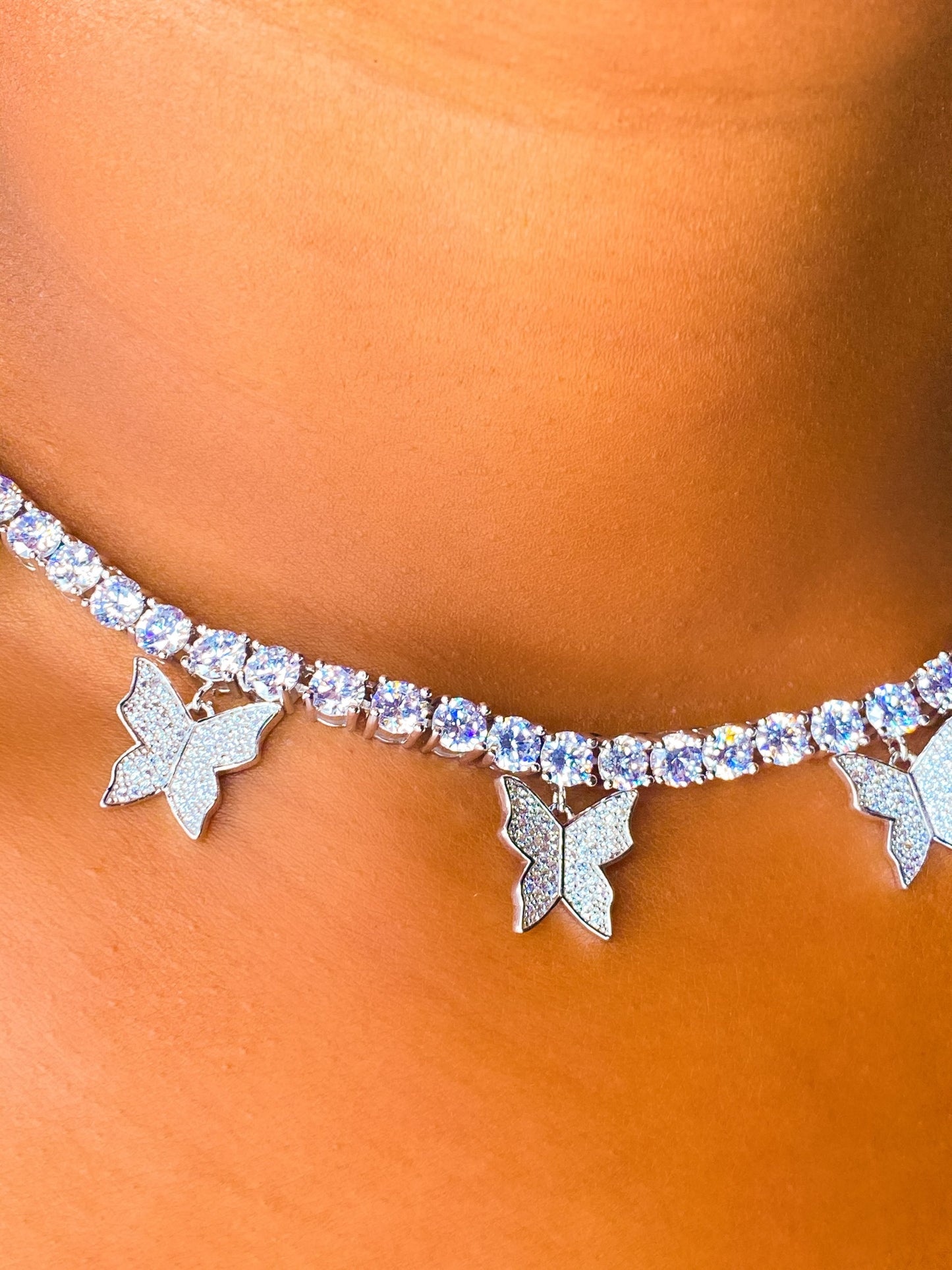 Necklace - So Icy Butterfly Choker