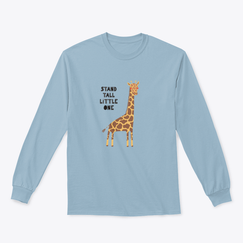 Hand Drawn Vector Illustration Of A Cute Funny Giraffe, With Lettering