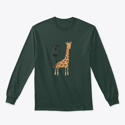 Hand Drawn Vector Illustration Of A Cute Funny Giraffe, With Lettering